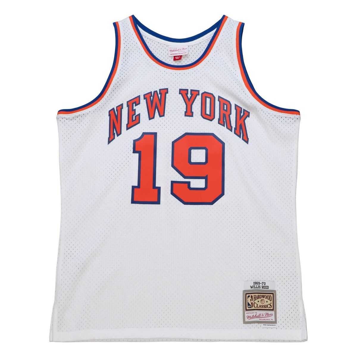 Willis Reed Mitchell & Ness 1969 White Swingman Jersey product image 2, provided for visual reference and product detail
