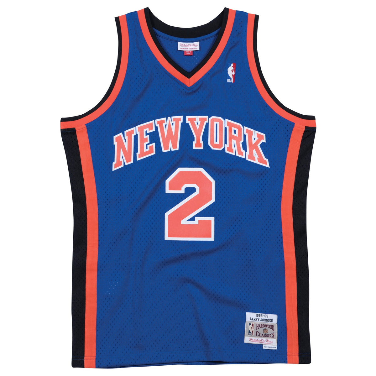 Mitchell & Ness Knicks 1998 Larry Johnson Road Jersey product image 2, provided for visual reference and product detail