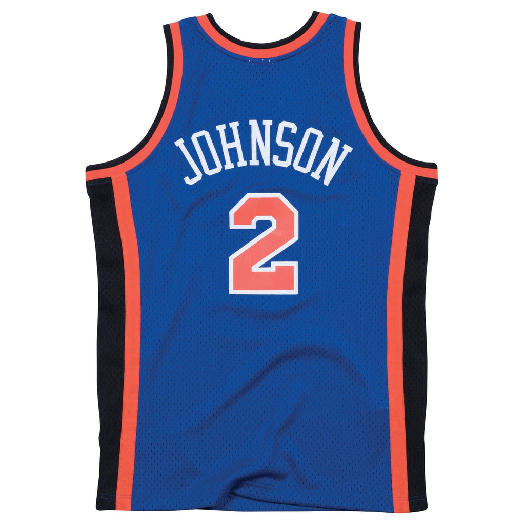 Mitchell & Ness Knicks 1998 Larry Johnson Road Jersey product image 1, provided for visual reference and product detail