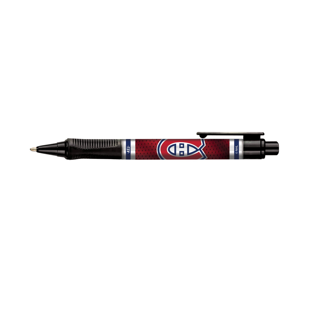 Montreal Canadiens NHL TSV 3 Pack Soft Grip Pen Set product image 2, provided for visual reference and product detail review