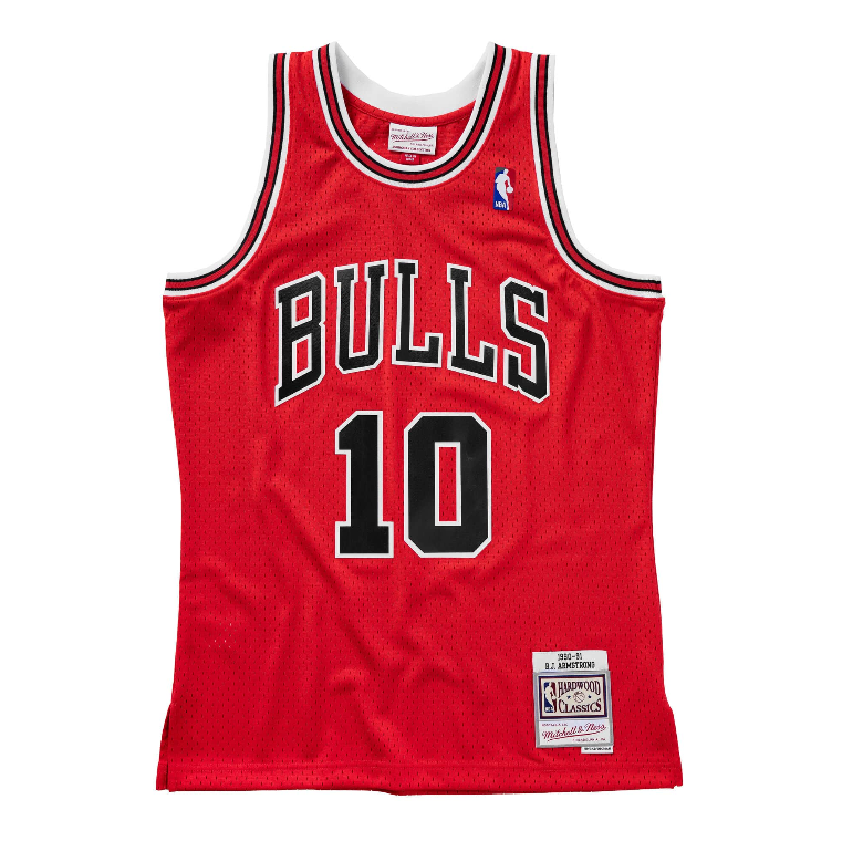 Mens Chicago Bulls B.J. Armstrong Mitchell & Ness Red 1990-91 Hardwood Classics Swingman Jersey product image 2, provided