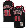 Chicago Bulls Dennis Rodman Mitchell & Ness Black 1997-98 Hardwood Classics Swingman Jersey product image 1, provided for