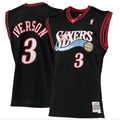 Men’s Allen Iverson Philadelphia 76ers 2000-2001 Swingman Black Replica Jersey By Mitchell & Ness product image 1, provided