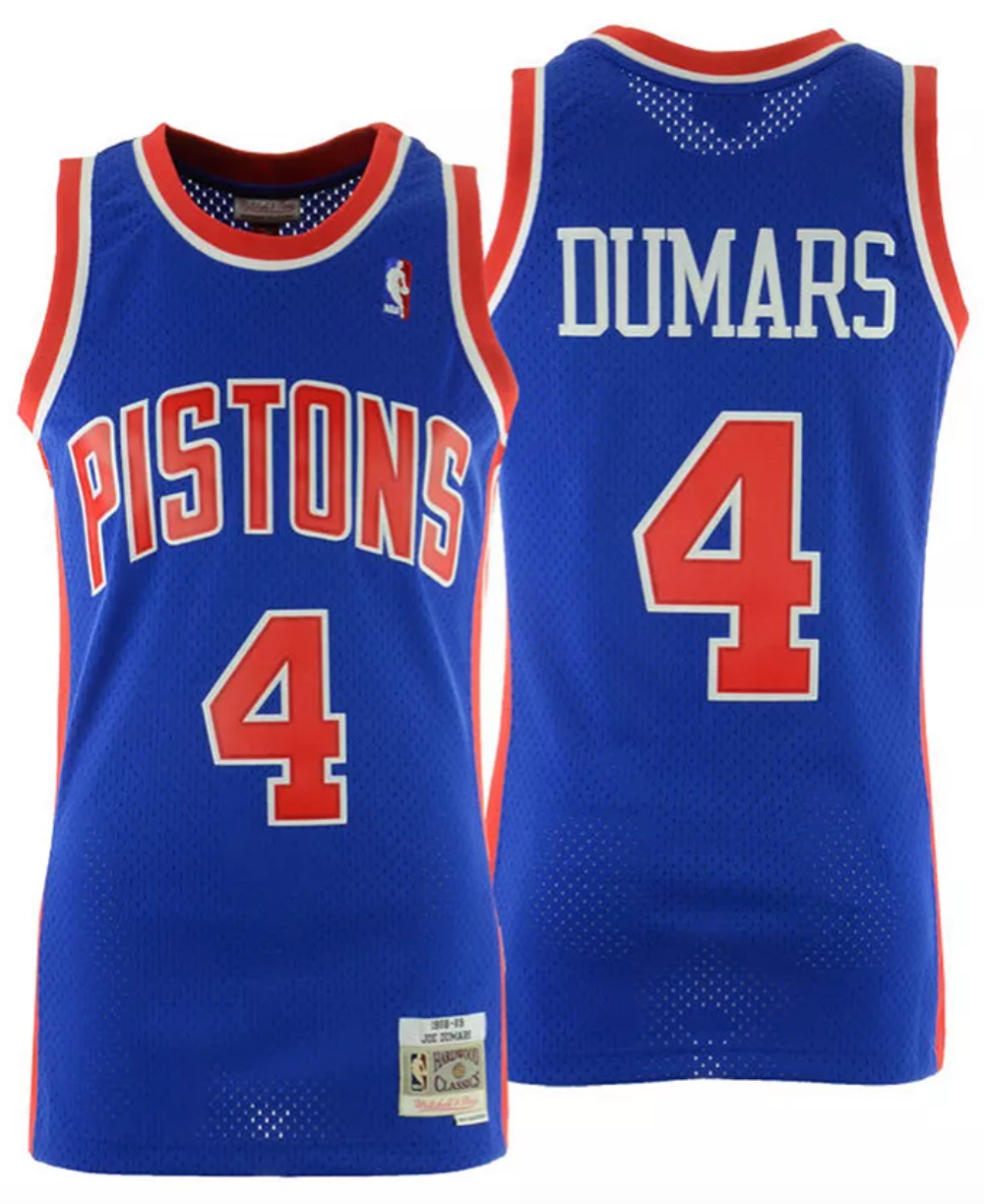 Joe Dumars Detroit Pistons Mitchell & Ness Blue 1988-89 Hardwood Classics Swingman Jersey for Men product image 1, provided