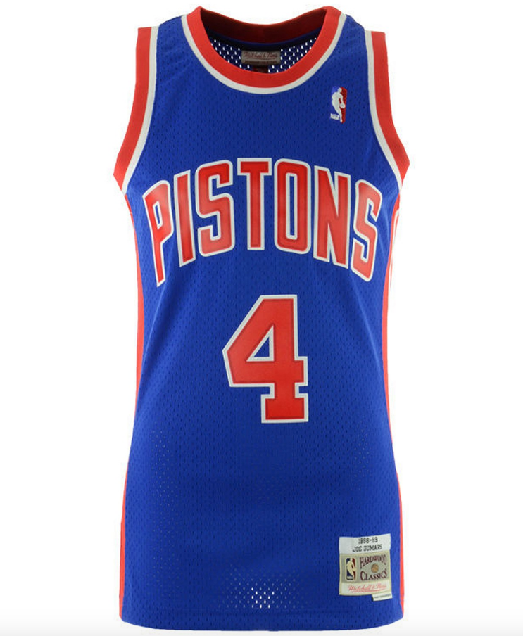 Joe Dumars Detroit Pistons Mitchell & Ness Blue 1988-89 Hardwood Classics Swingman Jersey for Men product image 2, provided