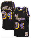 Los Angeles Lakers Shaquille O'Neal Mitchell & Ness Black 1996-97 Hardwood Classics Reload Swingman Jersey-Black for Men