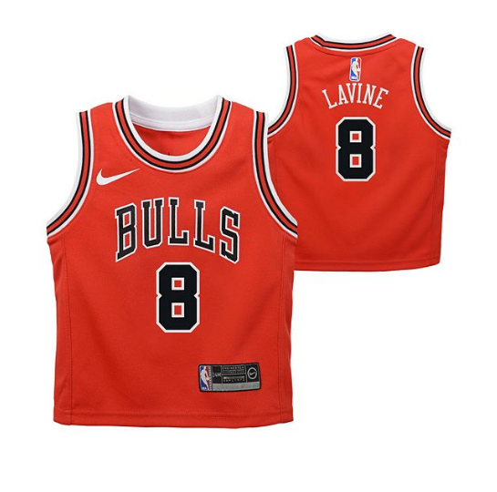 Preschool Chicago Bulls Zach Lavine Red Nike Swingman Icon Jersey product image 1, provided for visual reference and product