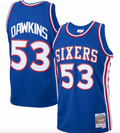 Mitchell & Ness Darryl Dawkins Royal Philadelphia 76ers 1976-77 Hardwood Classics Swingman Player Jersey for Men product