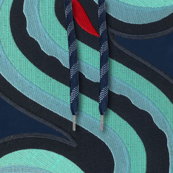 Seattle Kraken NHL Bulletin Men Navy Express Twill Logo Hoodie product image 2, provided for visual reference and product