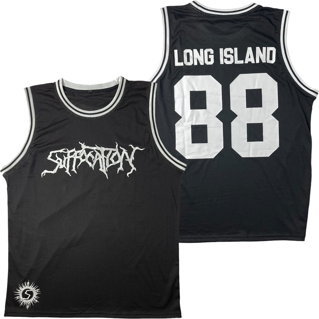 Suffocation - Long Island basketball jersey product image 1, provided for visual reference and product detail review