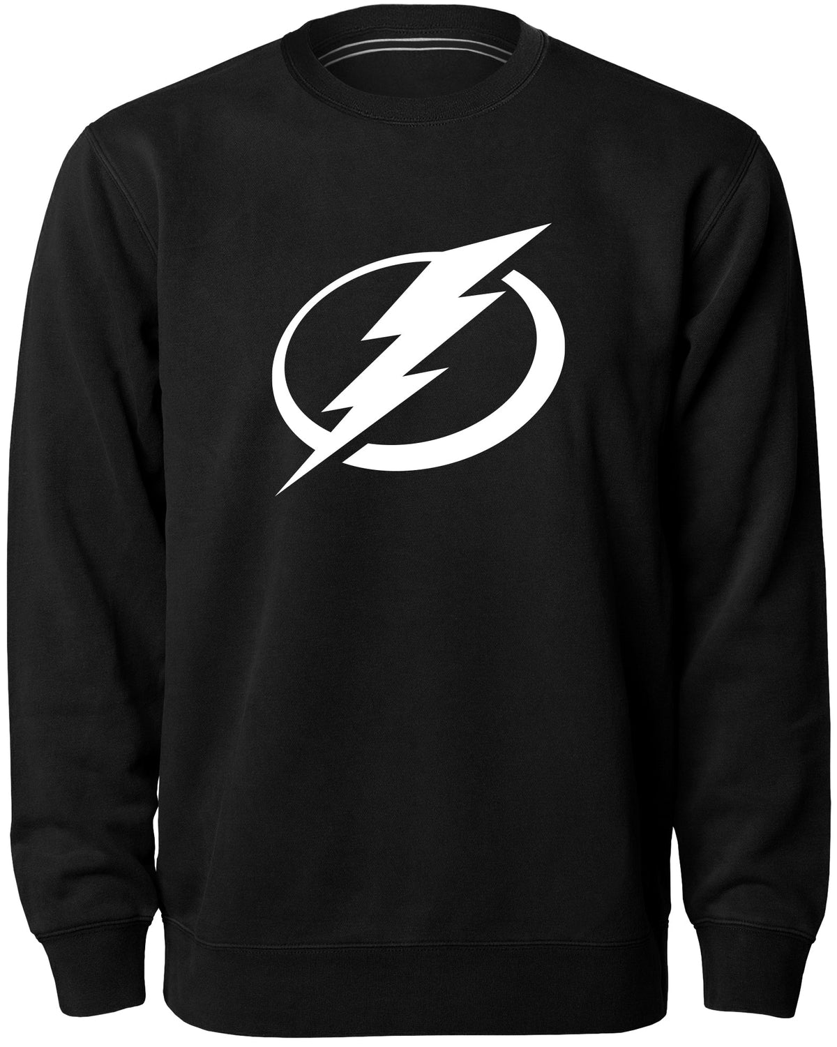 Tampa Bay Lightning NHL Bulletin Men Black Twill Logo Express Crew Sweater product image 1, provided for visual reference