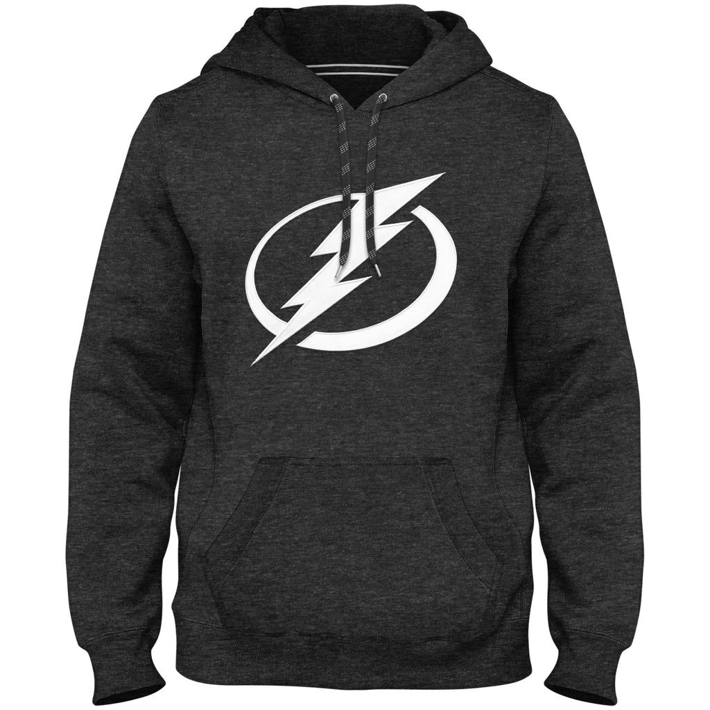 Tampa Bay Lightning NHL Bulletin Men Charcoal Express Twill Logo Hoodie product image 1, provided for visual reference and