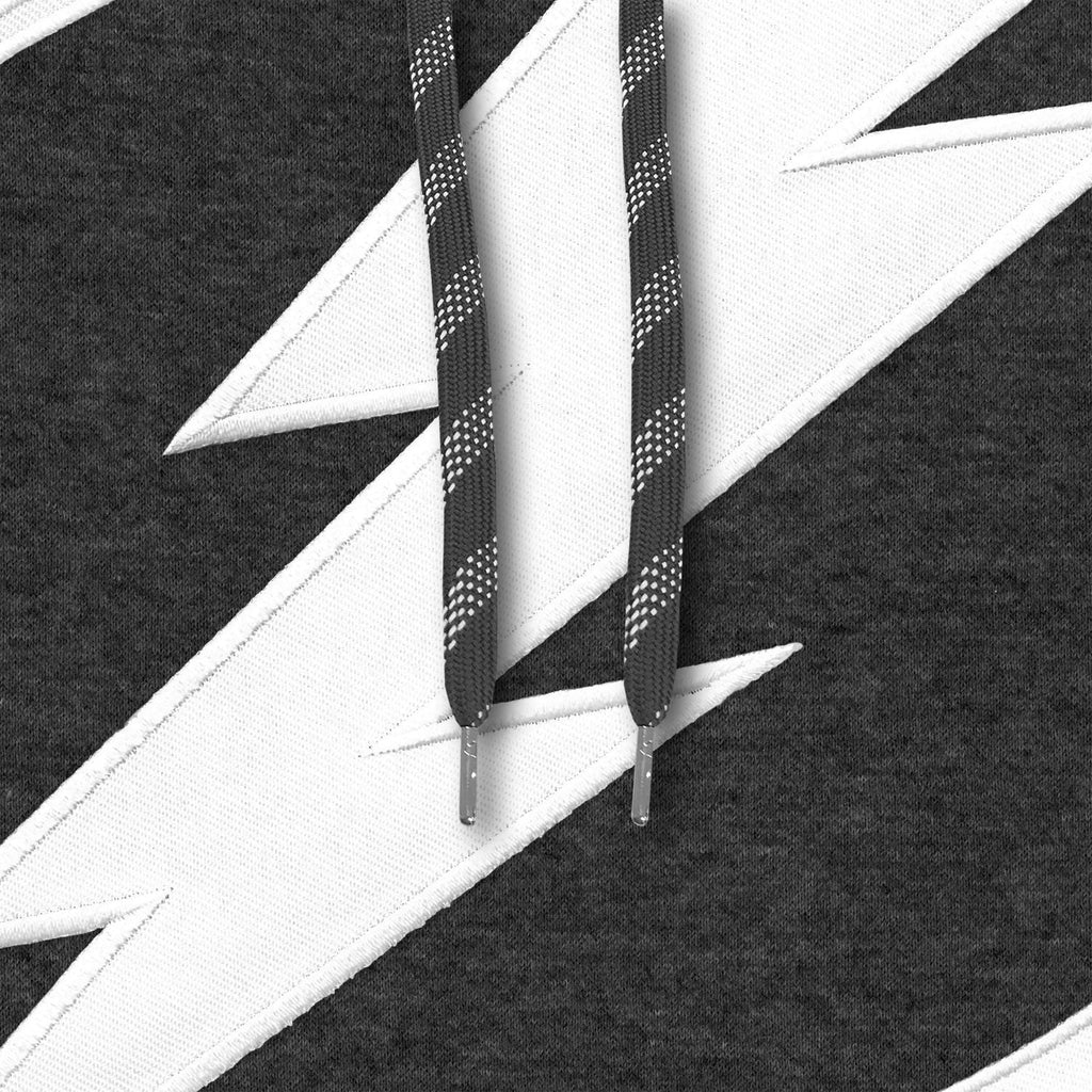 Tampa Bay Lightning NHL Bulletin Men Charcoal Express Twill Logo Hoodie product image 2, provided for visual reference and