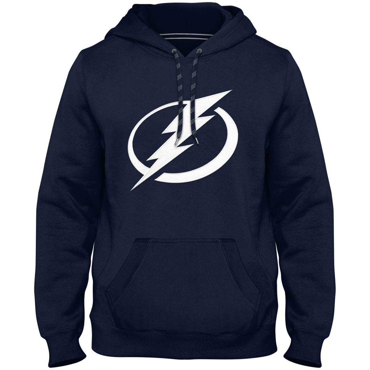 Tampa Bay Lightning NHL Bulletin Men Navy Express Twill Logo Hoodie product image 1, provided for visual reference and