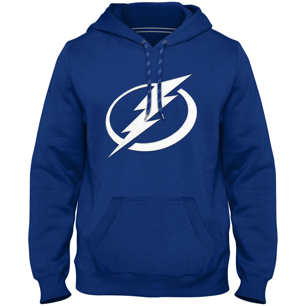 Tampa Bay Lightning NHL Bulletin Men Royal Blue Express Twill Logo Hoodie product image 1, provided for visual reference and