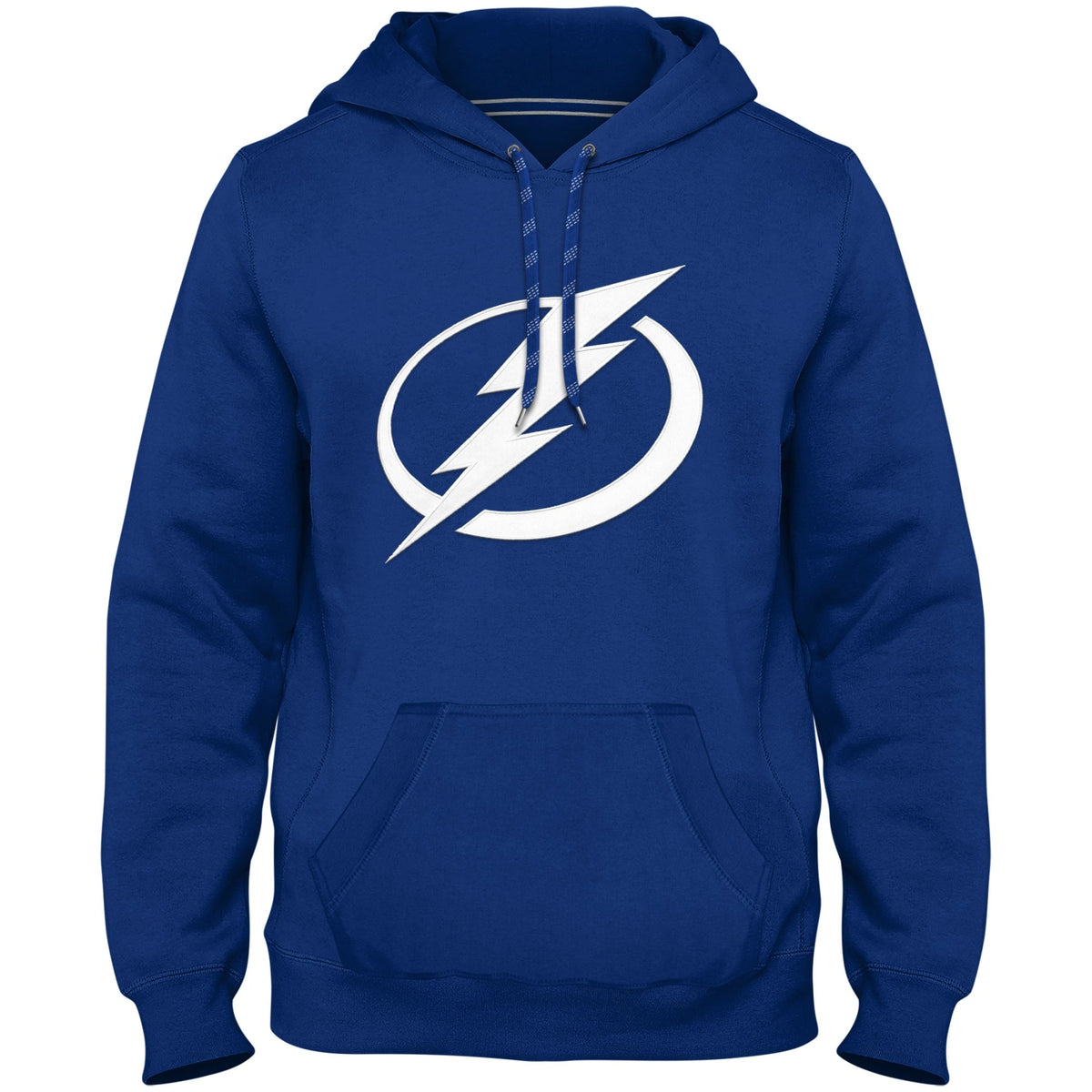 Tampa Bay Lightning NHL Bulletin Men Royal Blue Express Twill Logo Hoodie product image 1, provided for visual reference and