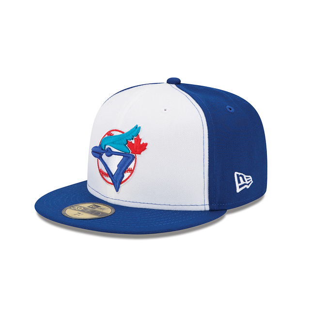 Toronto Blue Jays MLB New Era Men White/Royal Blue 59Fifty Cooperstown Fitted Hat product image 1, provided for visual