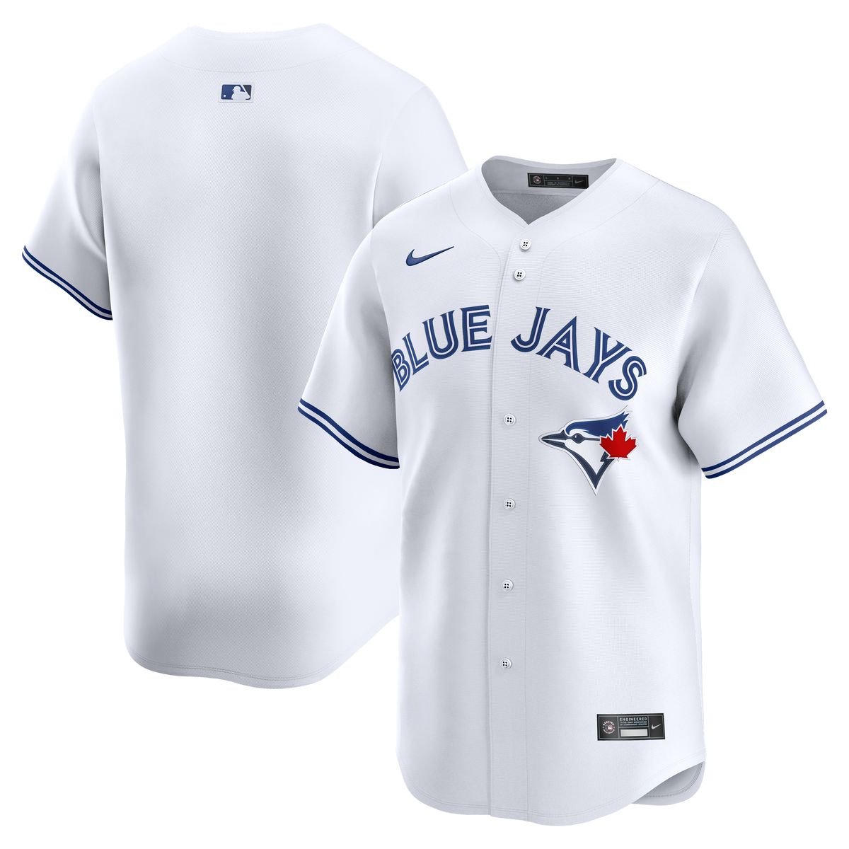 Toronto Blue Jays MLB Nike Men White Limited Jersey product image 3, provided for visual reference and product detail review