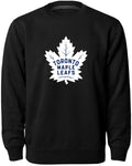 Toronto Maple Leafs NHL Bulletin Men Black Twill Logo Express Crew Sweater product image 1, provided for visual reference