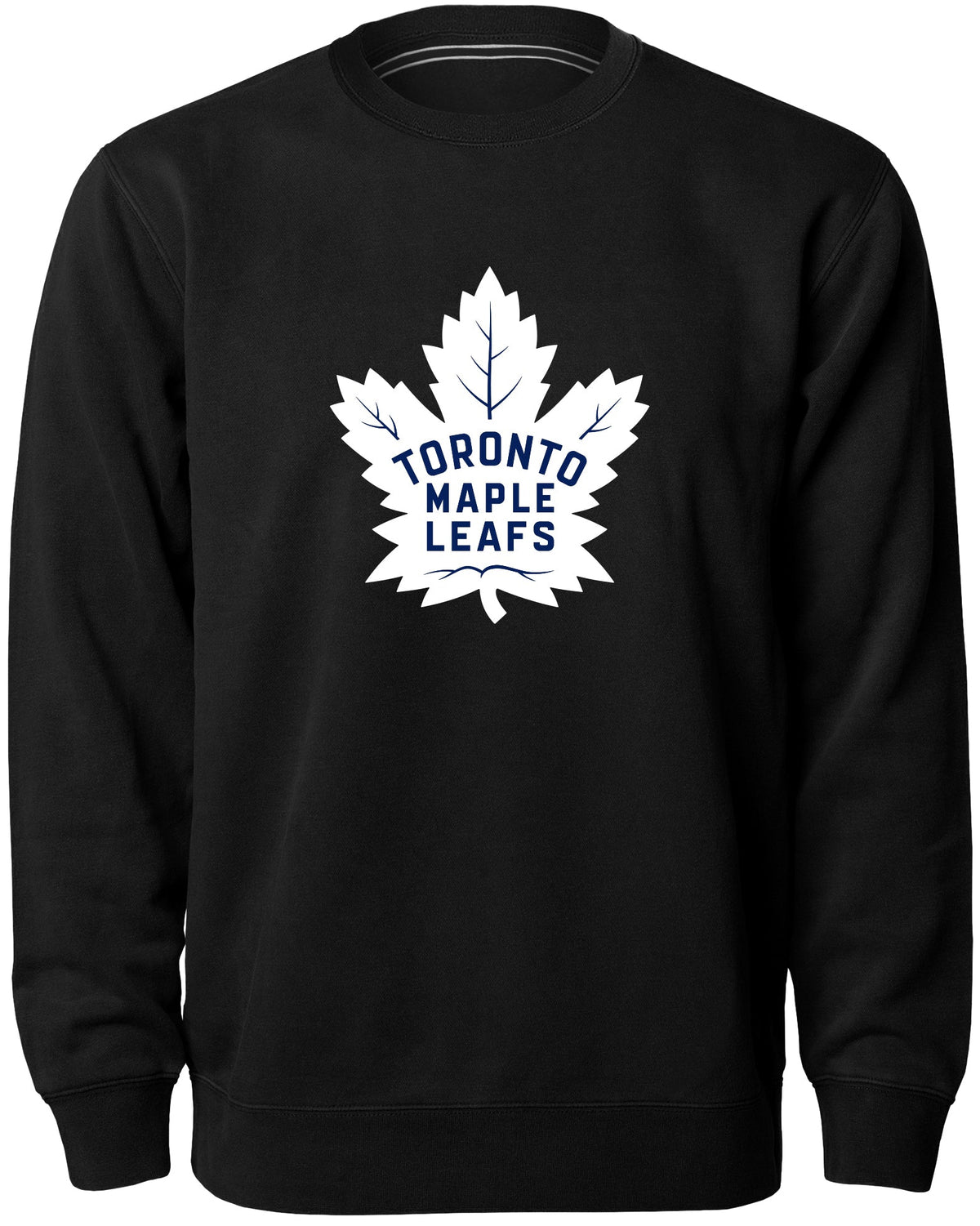 Toronto Maple Leafs NHL Bulletin Men Black Twill Logo Express Crew Sweater product image 1, provided for visual reference