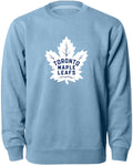 Toronto Maple Leafs NHL Bulletin Men Light Blue Twill Logo Express Crew Sweater product image 1, provided for visual