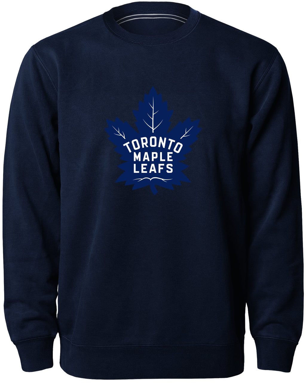 Toronto Maple Leafs NHL Bulletin Men Navy Twill Blue Logo Express Crew Sweater product image 1, provided for visual