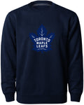 Toronto Maple Leafs NHL Bulletin Men Navy Twill Blue Logo Express Crew Sweater product image 1, provided for visual