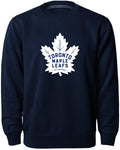 Toronto Maple Leafs NHL Bulletin Men Navy Express Twill White Logo Crew Sweater product image 1, provided for visual