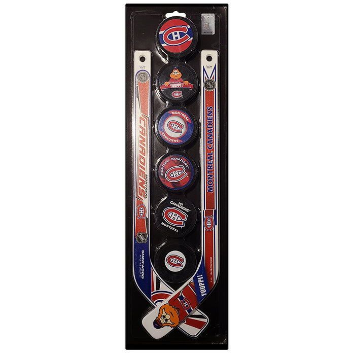 Youppi Montreal Canadiens NHL Inglasco 8 Pack Plastic Mini Stick Set product image 1, provided for visual reference and