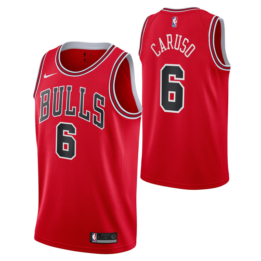Chicago Bulls Alex Caruso Red Nike Replica Jersey product image 1, provided for visual reference and product detail review