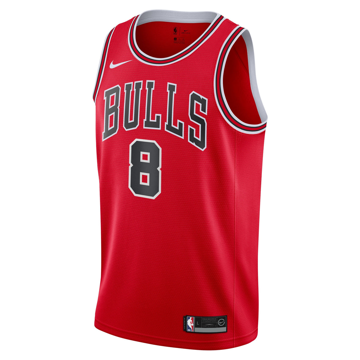 Chicago Bulls Zach Lavine Red Nike Swingman Icon Jersey product image 2, provided for visual reference and product detail