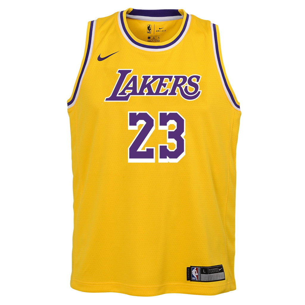 Los Angeles Lakers LeBron James Nike Gold Swingman Jersey - Icon Edition product image 2, provided for visual reference and