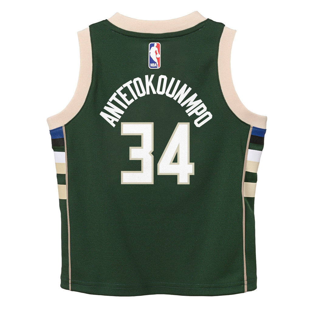 Toddler Milwaukee Bucks Giannis Antetokounmpo Nike Icon Edition Green Swingman Jersey product image 3, provided for visual