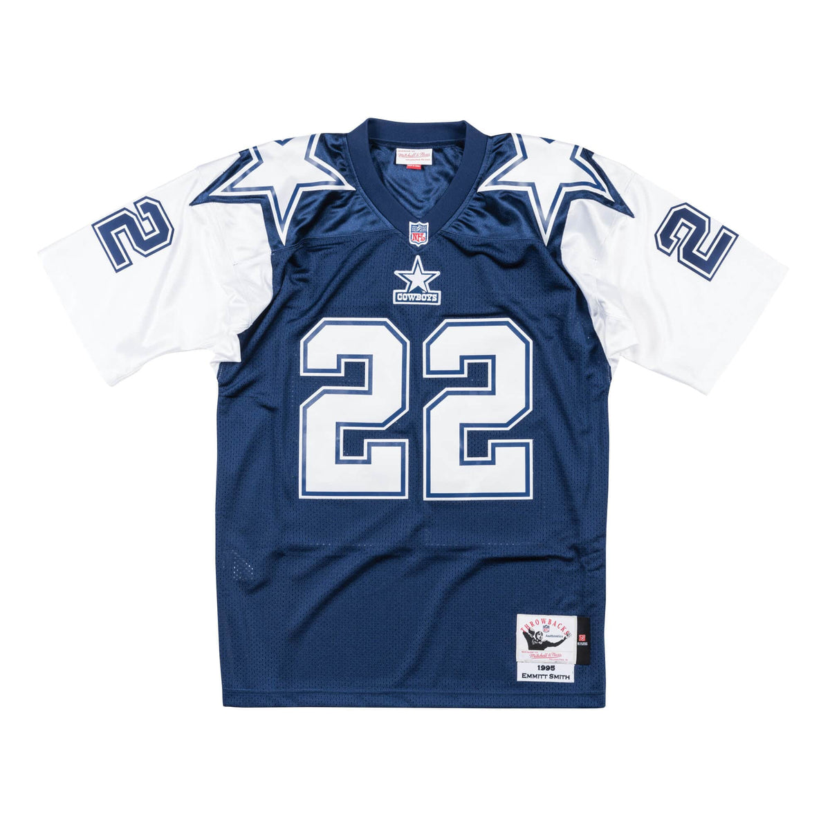 Emmitt Smith Dallas Cowboys NFL Mitchell & Ness Men Navy 1995 Throwback Authentic Jersey product image 2, provided for
