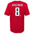 Alexander Ovechkin Washington Capitals NHL Outerstuff Youth Red T-Shirt product image 1, provided for visual reference and