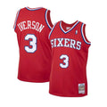 Allen Iverson Philadelphia 76ers NBA Mitchell & Ness Men Red 2002 Hardwood Classics Swingman Jersey product image 1,