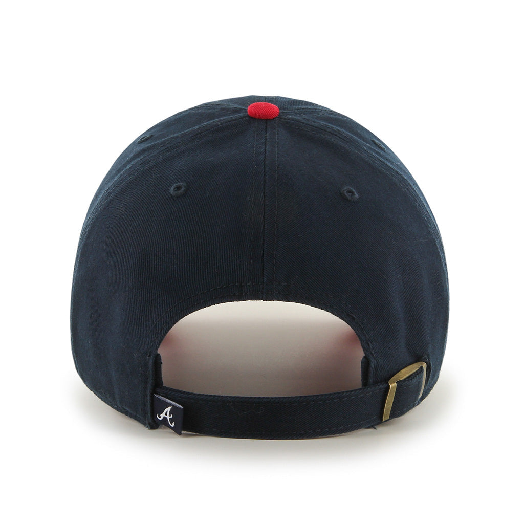 Atlanta Braves MLB 47 Brand Men Navy/Red Clean Up Adjustable Hat product image 2, provided for visual reference and product