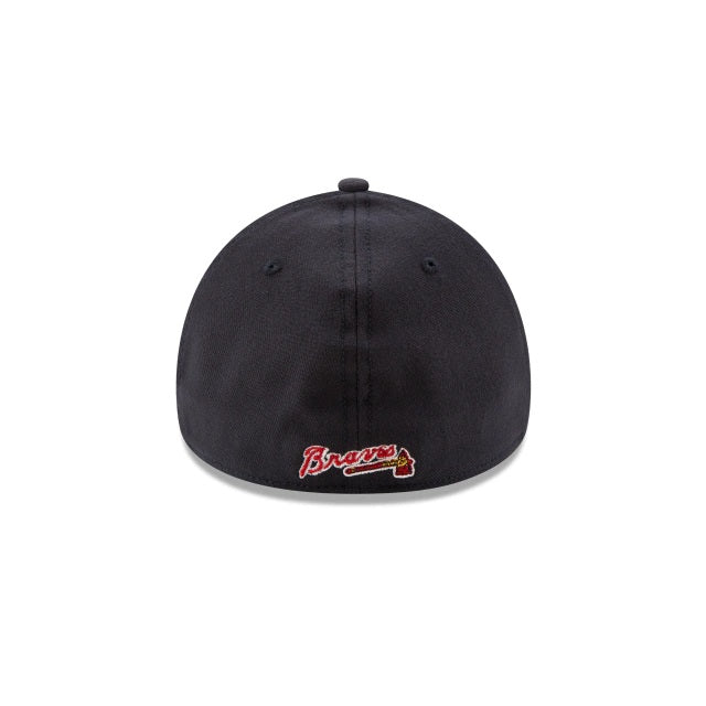 Atlanta Braves MLB New Era Men Navy 39Thirty Team Classic Stretch Fit Hat product image 2, provided for visual reference and