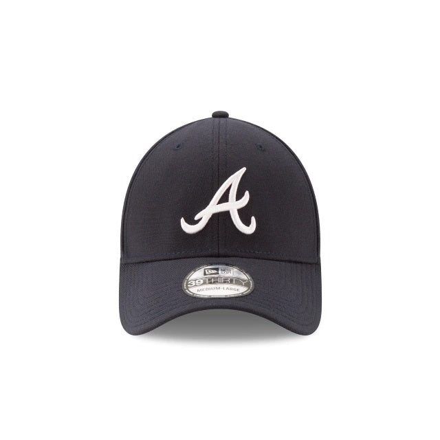 Atlanta Braves MLB New Era Men Navy 39Thirty Team Classic Stretch Fit Hat product image 3, provided for visual reference and