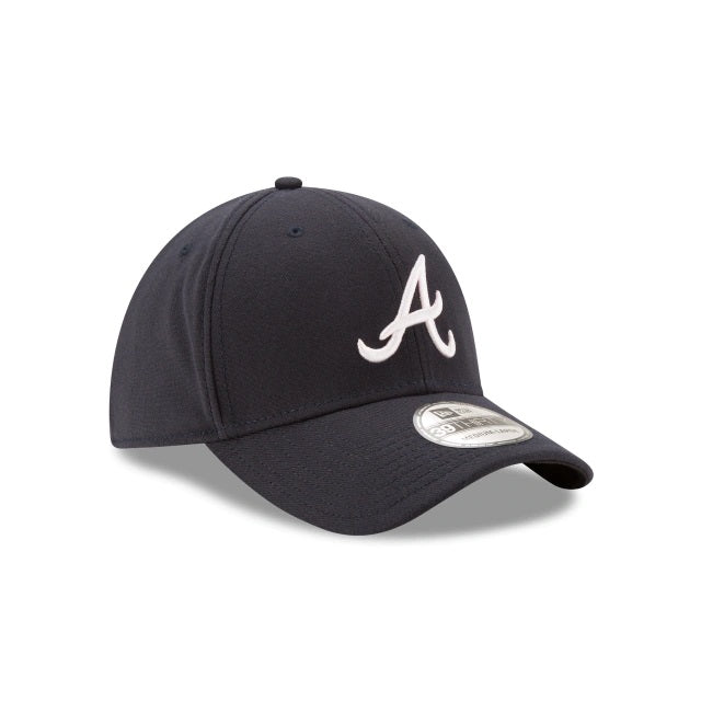 Atlanta Braves MLB New Era Men Navy 39Thirty Team Classic Stretch Fit Hat product image 4, provided for visual reference and