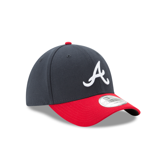 Atlanta Braves MLB New Era Men Navy/Red 39Thirty Team Classic Stretch Fit Hat product image 4, provided for visual reference