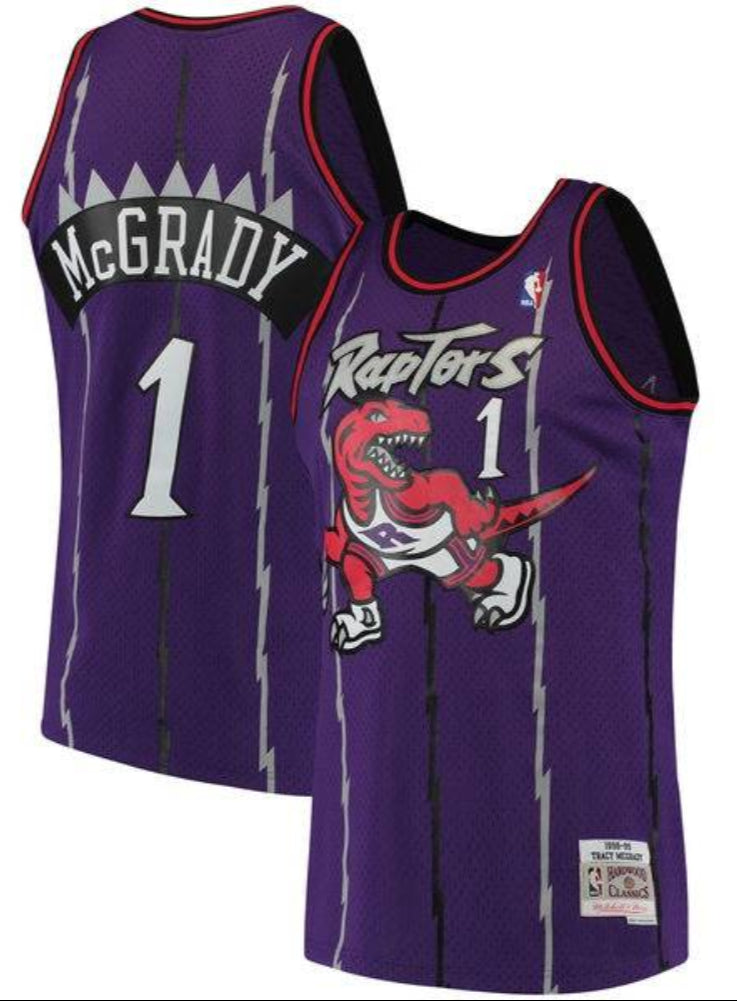 Mitchell & Ness Tracy McGrady Toronto Raptors Purple 1998-99 Hardwood Classics Swingman Jersey for Men product image 1,