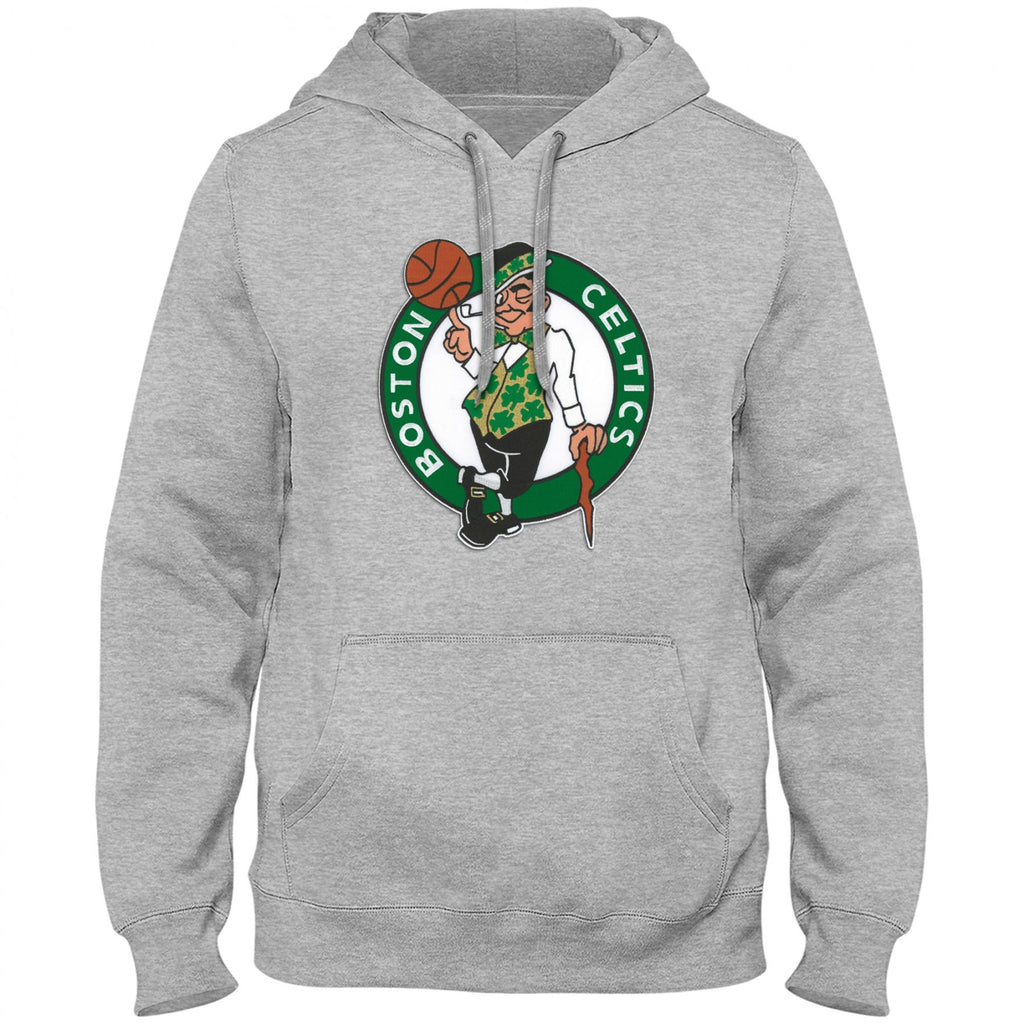 Boston Celtics NBA Bulletin Men Athletic Grey Express Twill Logo Hoodie product image 1, provided for visual reference and