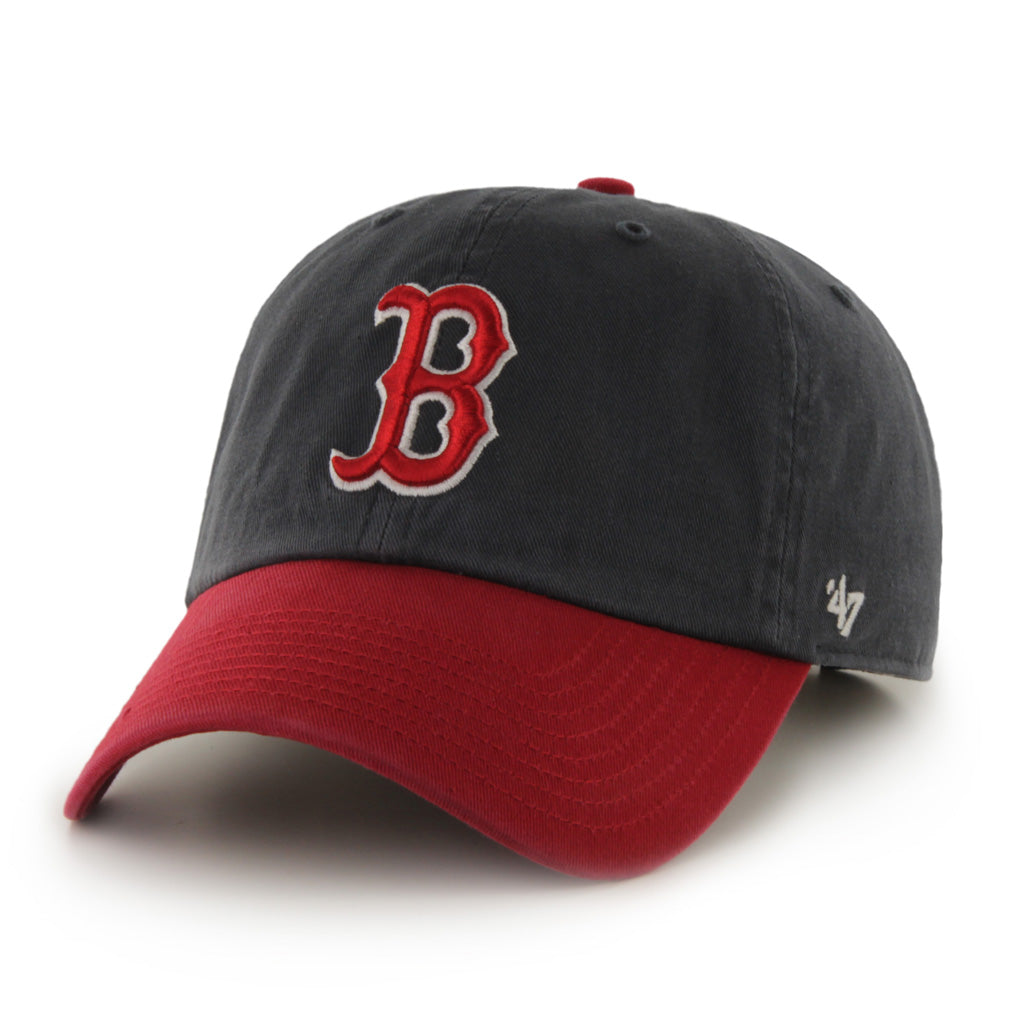 Boston Red Sox MLB 47 Brand Men Navy/Red Two Tone Clean Up Adjustable Hat product image 1, provided for visual reference and
