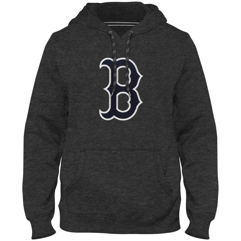 Boston Red Sox MLB Bulletin Men Charcoal Express Twill Logo Hoodie product image 1, provided for visual reference and