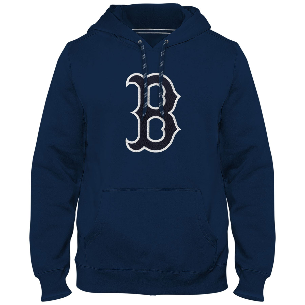 Boston Red Sox MLB Bulletin Men Navy Express Twill Logo Hoodie product image 1, provided for visual reference and product