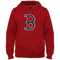 Boston Red Sox MLB Bulletin Men Red Express Twill Logo Hoodie product image 1, provided for visual reference and product