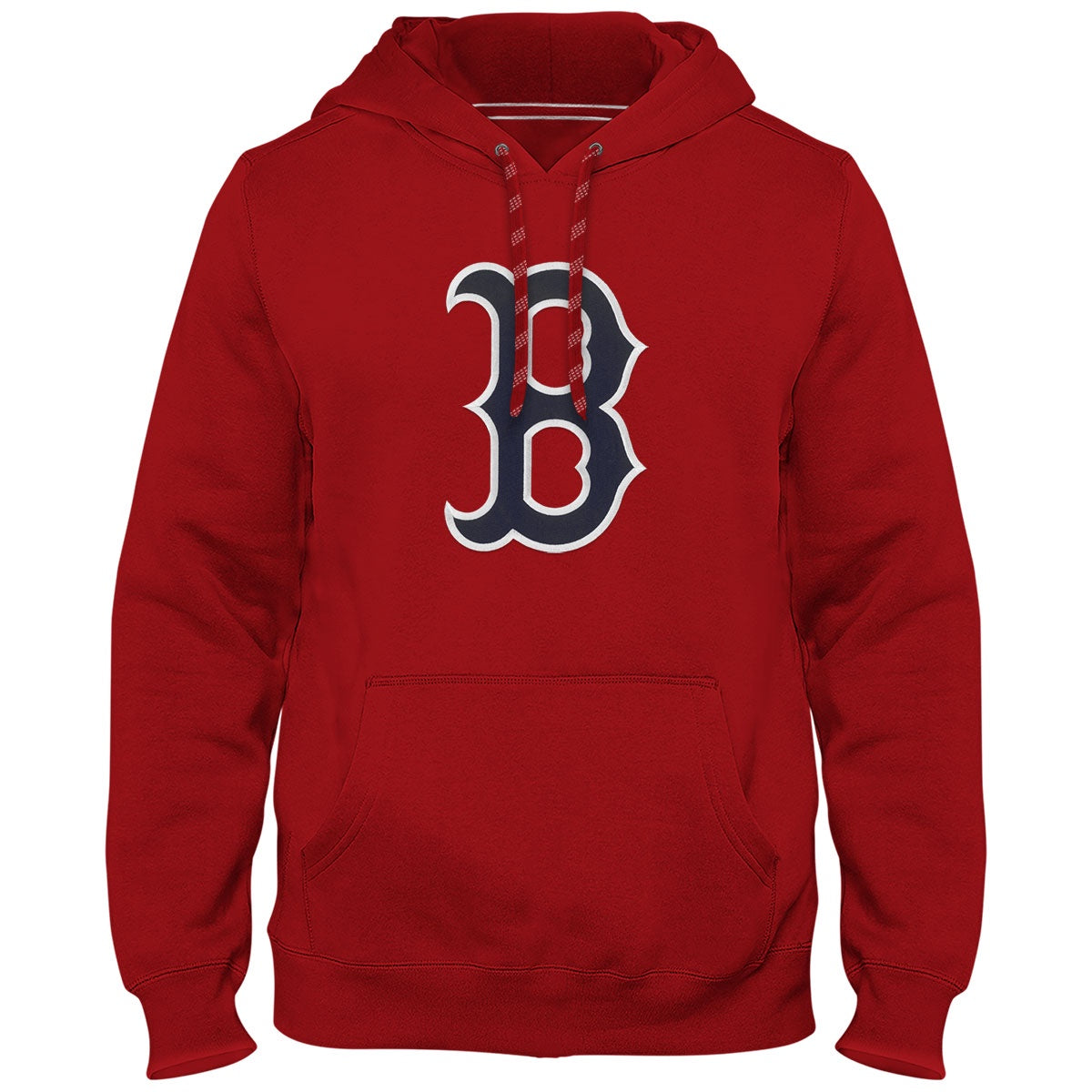 Boston Red Sox MLB Bulletin Men Red Express Twill Logo Hoodie product image 1, provided for visual reference and product