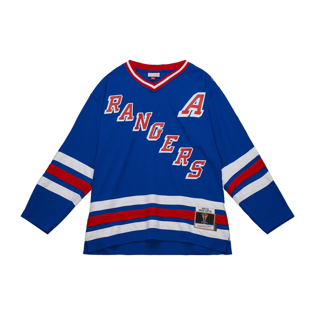 Brian Leetch New York Rangers NHL Mitchell & Ness Men Royal Blue 1993 Blue Line Authentic Jersey product image 2, provided