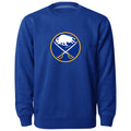 Buffalo Sabres NHL Bulletin Men Royal Twill Logo Express Crew Sweater product image 1, provided for visual reference and